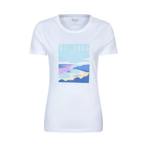 Mountain Warehouse Dames St Ives Korte Mouwen T-Shirt (Wit)