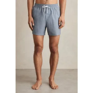 Reiss Drawstring Geometric Printed Swimshort Airforce Blue