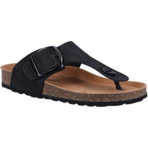 Hush Puppies Billie Suède Dames Zwarte Sandalen