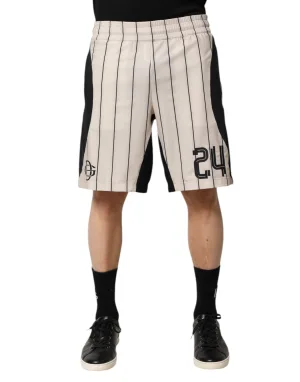 Gestreepte Genummerde Shorts