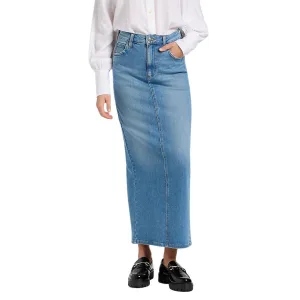 Dames spijkerrok Lee Back Slit Maxi