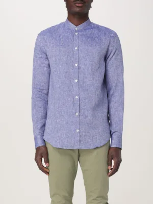 Linnen Overhemd Met Mandarin Kraag Lange Mouwen