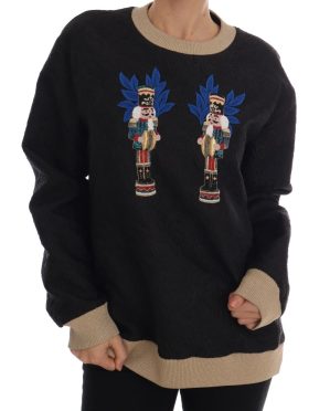 Dolce & Gabbana Vrouwen Zwart Sprookjes Brokaat Rits Trui