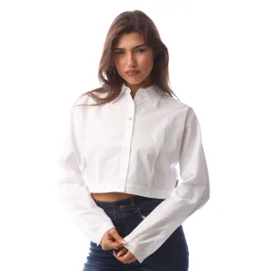 Hugo Dames/Dames Etsoukie Cropped Shirt (Wit)