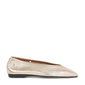 Tommy Hilfiger leren ballerina’s goud