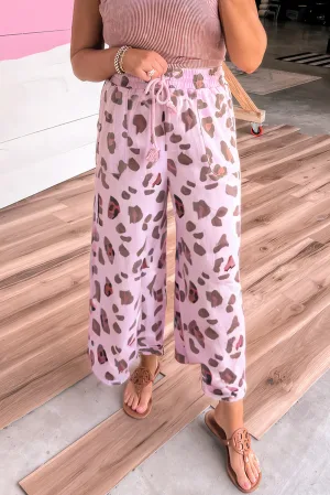 Leopardenprint Wijde Pantalon