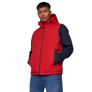 Crosshatch Heren Kampnew Gilet met reliëf (Rood)