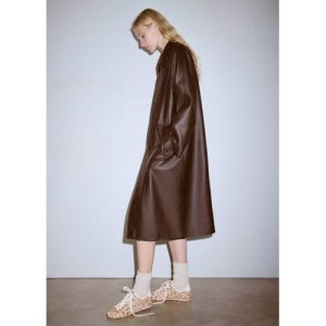 Mango leren sneakers beige