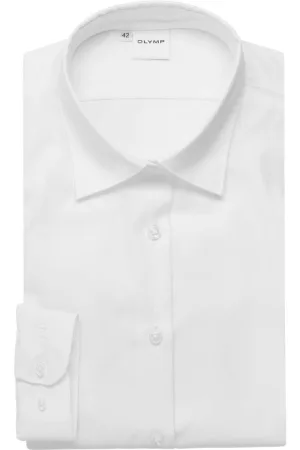 OLYMP Luxor Dames Overhemd wit, Effen