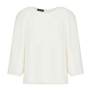 Emporio Armani Dames Effen Top (Wit)