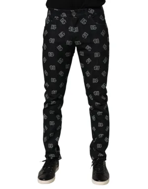 Slim Fit Logo Print Jeans