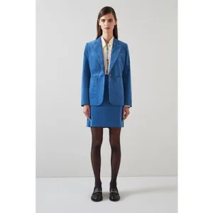 LK Bennett Deborah Cord Blazer Blue