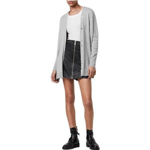 AllSaints Afelia Cardigan Pale Grey Marl