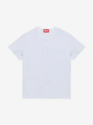 Diesel Meisjes Logo T-Shirt in Wit