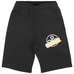 Gebroken witte tape Arrow-logo zwarte sweatshort