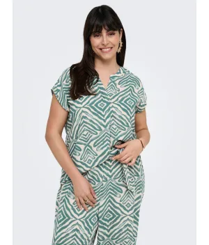 ONLY CARMAKOMA Blouse met korte mouwen CARSHILLA SL SHIRT AOP VIS BS