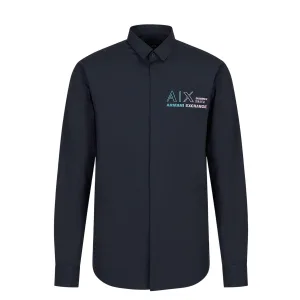 Armani Exchange Heren Zomer Be Ats Shirt (Navy)