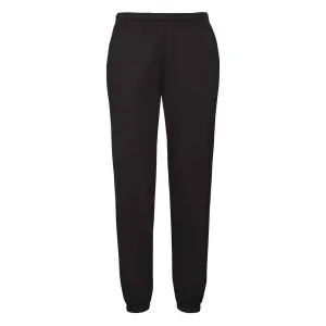 Fruit of the Loom Heren klassieke joggingbroek met elastische zoom (Zwart)