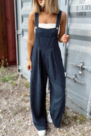 Geruite Jumpsuit Met Een Losse Pasvorm