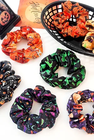 Halloween Scrunchies Diverse Prints
