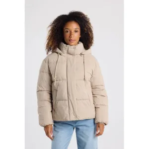 America Today gewatteerde jas beige