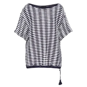 Emporio Armani Dames/Dames gebreid T-shirt met structuur (Zwart, Wit)