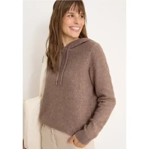 Cecil Dames Zachte bouclé gebreide trui in Bruin