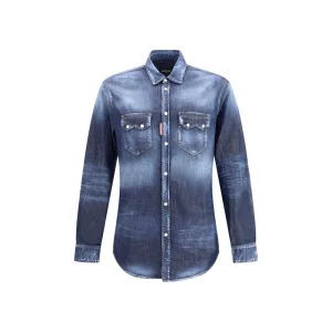 Denim Lange Mouw Shirt