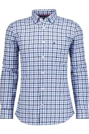 RAGMAN Overhemd blauw, Ruit