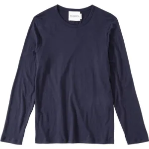 Closed Cotton Cashmere Longsleeve T-shirts Dark Night