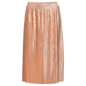 Anytime plisse midi rok rosé