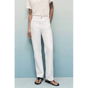 Mango straight leg jeans wit