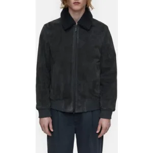 Closed Leather Jacket Shadow Blue