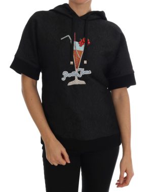 Dolce & Gabbana Vrouwen Zwarte Sprookjes Kristal Trui met Kap