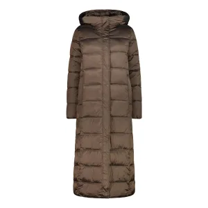 Shiny lange gewatteerde parka met capuchon voor dames CMP