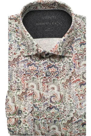 Venti Jersey shirt beige, Bedrukt