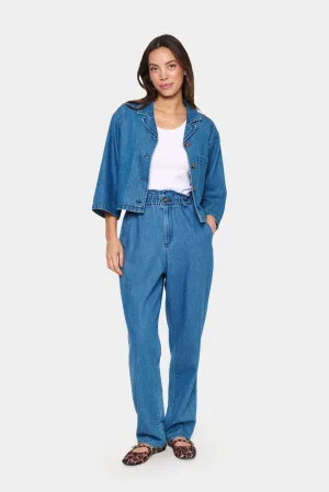 Casual broek Loose fit Medium Blue denim