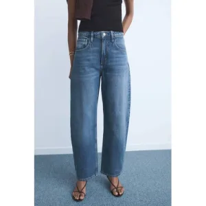 Mango high waist barrel jeans