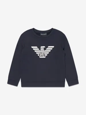 Emporio Armani Jongens Logo Sweatshirt in Marineblauw