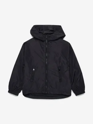 Jongens Ovale D Capuchon Windbreaker in Zwart