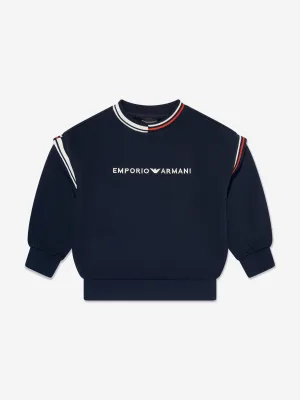 Emporio Armani Jongens Logo Sweatshirt in Marineblauw
