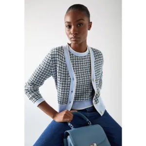 LK Bennett Cd Honey Contrast Knit Blue