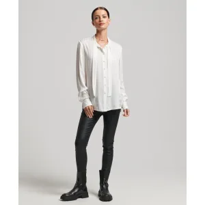 Dameshemd met lange mouwen en bindkraag Superdry Studios