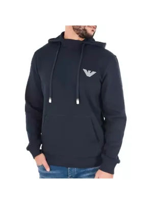Men’s Emporio Armani Eagle Logo Hoodie in Navy