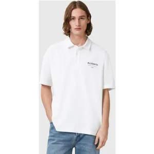 AllSaints Underground Ss Polo Ashen White