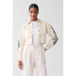 Shoeby spijkerjas ecru