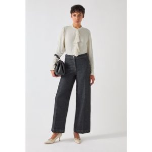 LK Bennett Tw Cody Polka Dot Bouse Cream