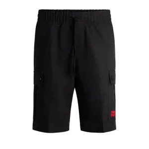 HUGO regular cargo short zwart