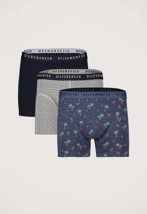 Silvercreek 3 Pack Palm Boxershorts