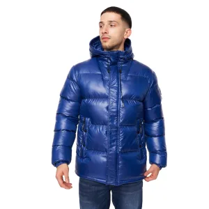 Crosshatch Heren Crosswell High Shine Jacket (Koningsblauw)